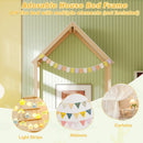 Twin Size House Bed with House Shape Roof and Semi-Fence by LJGDeals