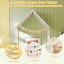 Twin Size House Bed with House Shape Roof and Semi-Fence by LJGDeals
