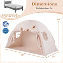 Twin Size Indoor Canopy Tent for Kids with 2 Window and Suits 3+