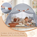 Twin Size Indoor Canopy Tent for Kids with 2 Window and Suits 3+ by LJGDeals