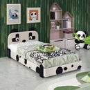Twin Size Kids Bed with Cute Panda Headboard