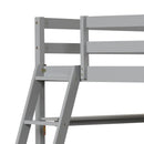 Twin Size Loft Bed with Desk and Bookshelves for Kids and Teens by LJGDeals