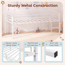Twin Low Loft Bed with Safety Guardrails and 2 Ladders by LJGDeals