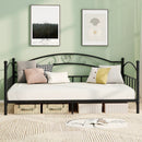 Twin Size Metal Daybed Frame with Headboard for Bedroom by LJGDeals