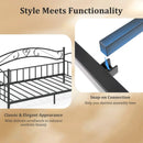 Twin Size Metal Daybed Frame with Headboard for Bedroom by LJGDeals