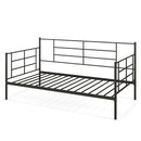 Twin Size Metal Daybed Sofa Bed Frame with Armrests and Backrest by LJGDeals