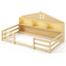 Twin Montessori Floor Bed with Storage and LED Lights