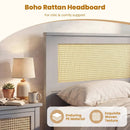 Twin Size Rattan Bed Frame with Storage Drawers by LJGDeals