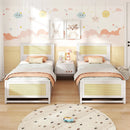 Twin Size Rattan Bed Frame with Storage Drawers by LJGDeals