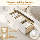 Twin Size Rattan Bed Frame with Storage Drawers by LJGDeals