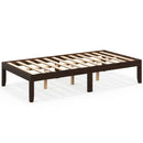 14 Inch Twin Wood Platform Bed Frame with Wooden Slats Support by LJGDeals