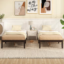 14 Inch Twin Wood Platform Bed Frame with Wooden Slats Support