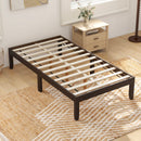 14 Inch Twin Wood Platform Bed Frame with Wooden Slats Support