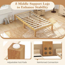 14 Inch Twin Wood Platform Bed Frame with Wooden Slats Support by LJGDeals