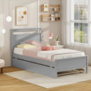 Twin Size Wooden Bed Frame with 2 Drawers for Teens and Adults by LJGDeals