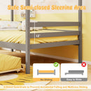 Twin Size Wooden Platform House Bed with Trundle and Roof by LJGDeals
