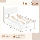 Twin Platform Bed Frame with Curved Headboard