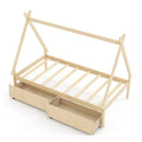 Twin Size Wooden Tent Platform House Bed with 2 Drawers by LJGDeals