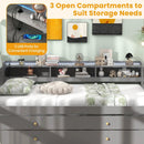 Twin XL Captain Bed with 2 Twin Trundle Beds and 3 Storage Cubbies-Gray by LJGDeals