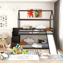 Twin over Twin Bunk Bed with Slide and 2-Step Storage Staircase by DirectDeals