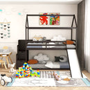 Twin over Twin Bunk Bed with Slide and 2-Step Storage Staircase by LJGDeals
