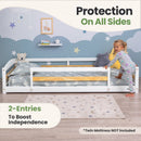 Twin Montessori Floor Bed with Safety Guardrails