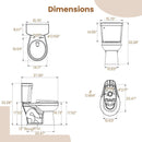 Two-Piece Round Toilet with 17.5 inch ADA Comfort Chair Height Seat by LJGDeals