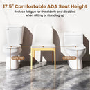 Two-Piece Round Toilet with 17.5 inch ADA Comfort Chair Height Seat by LJGDeals