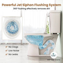 Two-Piece Round Toilet with 17.5 inch ADA Comfort Chair Height Seat by LJGDeals