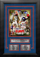 David Tyree & Eli Manning Super Bowl NY Giants 8x10 Framed Collage Photo with Engraved Autographs by Dynasty Sports & Framing