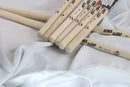 12 Pairs of Select Elite Maple Wood Drum Sticks by GRIFFIN Attack Zzzap - Size 5A Premium Balanced, Level and Straight - Drummers Percussion Classic Pure Grit Uncoated, Raw Wood Drumming Sticks