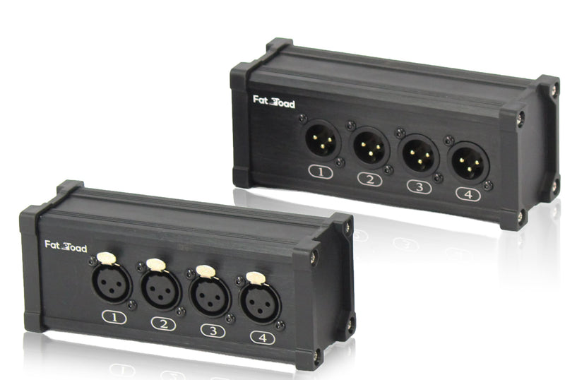 4 Channel DMX Over Network Signal XLR Cable Extender by GRIFFIN - Male & Female Pack with 3 Pin XLR to RJ45 Ethercon Wire for Live Stage Sound Monitoring, Studio Recording & DJ Lighting, PA AES-EBU