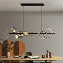 GobekUsa Glass Ball Gold Black LED Chandelier for Kitchen Dining Room Table