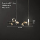 GobekUsa Industrial Glass Pendant Chandelier Kitchen Dining Living Room Lighting