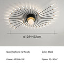 GobekUsa LED Fireworks Chandelier: Modern Ceiling Lamp for Home Decor, Black Kitchen Lighting Fixtures