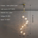 GobekUsa Glass Ball Chandelier Ceiling Pendant for Home Living Dining Room
