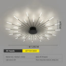 GobekUsa LED Fireworks Chandelier: Modern Ceiling Lamp for Home Decor, Black Kitchen Lighting Fixtures