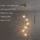 GobekUsa Gold Nordic Pendant Light E27 LED Chandelier for Dining Room, Foyer, Stairs