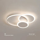 GobekUsa LED Chandelier with Remote for Living Room, Bedroom - Modern White Ceiling Lamp