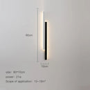 GobekUsa LED Black Wall Lamp for Modern Living Room, Bedroom, Bar & Corridor