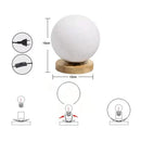 GobekUsa Glass Ball Table Lamp: Creative Warm Night Lighting for Bedroom Decor