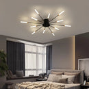 GobekUsa LED Fireworks Chandelier: Modern Ceiling Lamp for Home Decor, Black Kitchen Lighting Fixtures