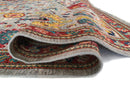 Afghan Oushak (8'11"x12'04") gray/jewel tones