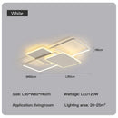 GobekUsa LED Chandelier with Remote for Living Room, Bedroom - Modern White Ceiling Lamp