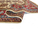 Super Kazak (5'07"x7'09") ivory/red