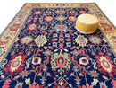 Afghan Serapi (10'00"x13'08") navy/gold