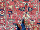 Afghan Heriz (8'00"x10'00") lt.red/red