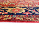 Afghan Serapi (8'09"x12'07") red/blue