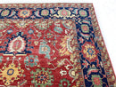 Afghan Serapi (8'09"x12'07") red/blue