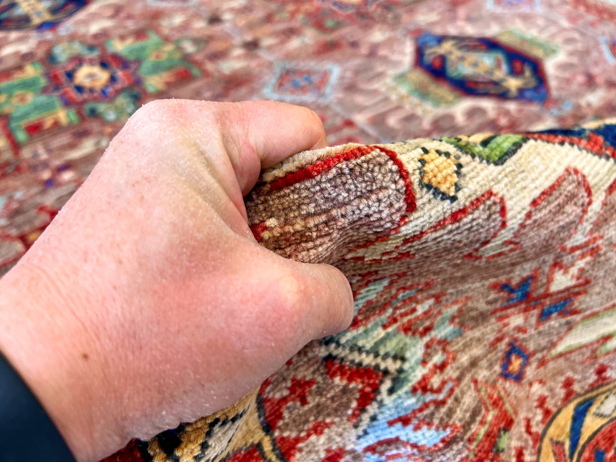 Afghan Karajeh (7'11"x9'08") brown/red, photo 6 of 13